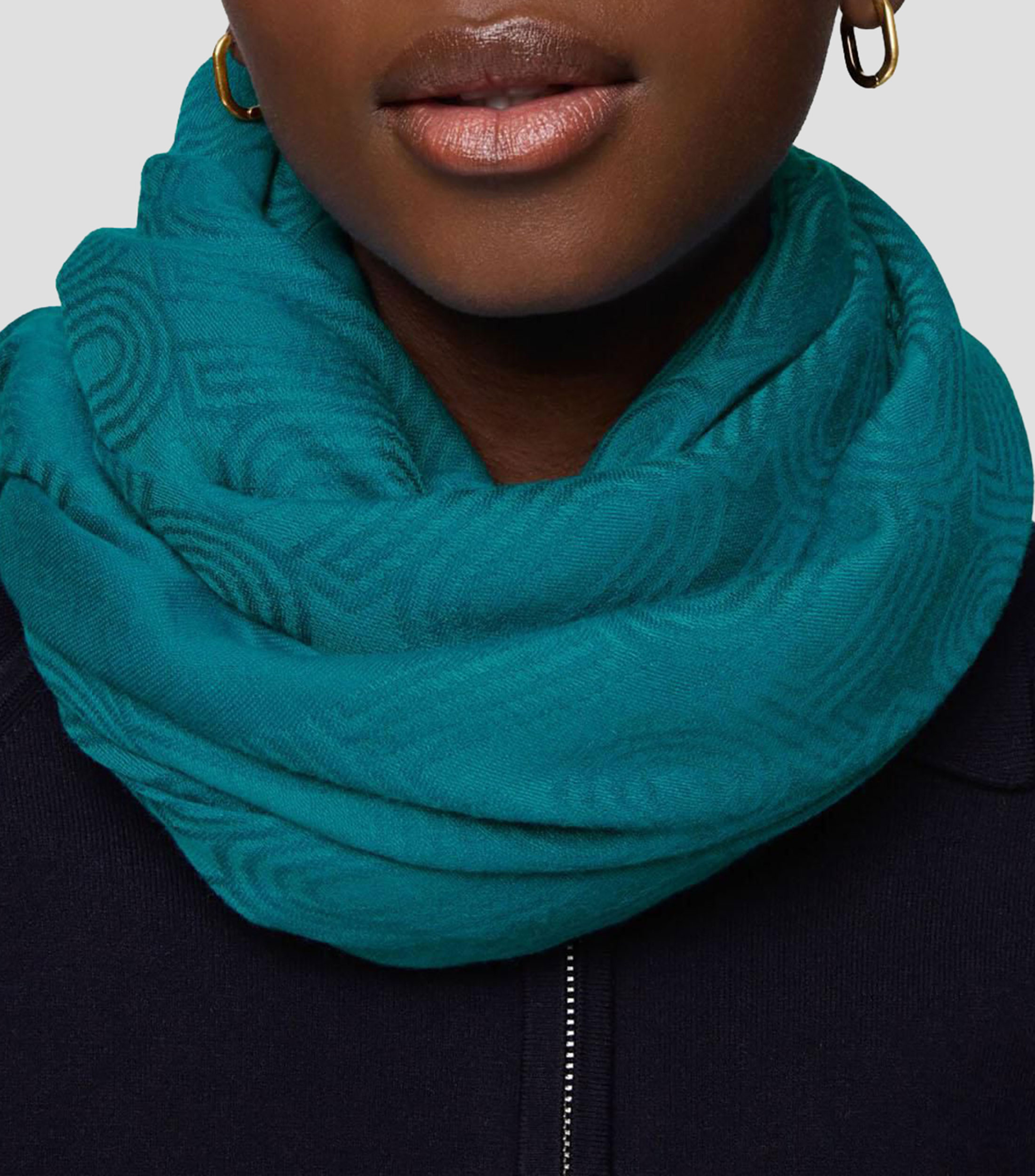 Pañuelo azul estampado Mujer